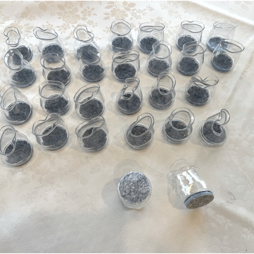 1” Floor Protectors of Felt & Rubber.